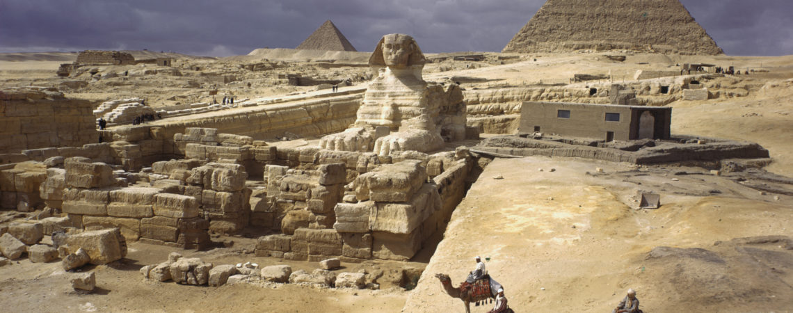 The Pyramids of Giza and the Great Sphinx.